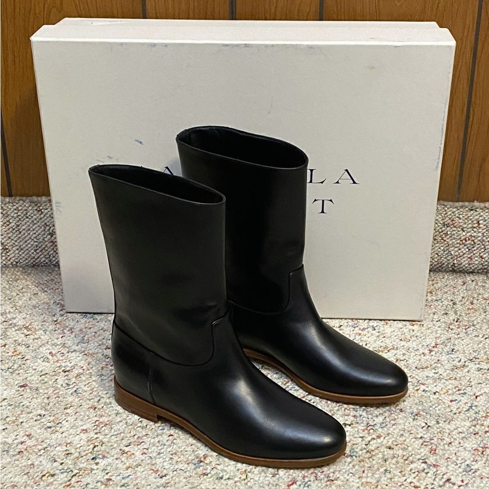 Gabriela Hearst Tina Leather Flat Boots size 36